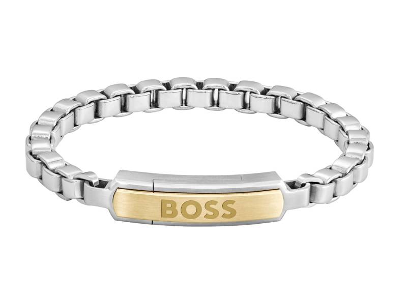 Hugo Boss Nadčasový pánský bicolor náramek z oceli Devon 1580597 19 cm.