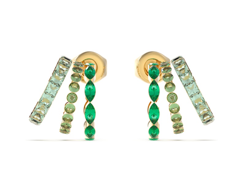 Guess Dámské pozlacené náušnice Crazy Earrings JUBE03307JWYGGNT/U.