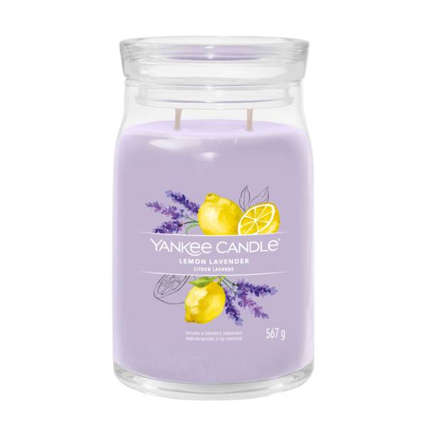 Yankee Candle Aromatická svíčka Signature sklo velké Lemon Lavender 567 g.