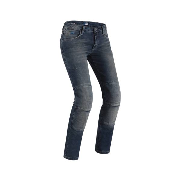 Dámské moto jeansy PMJ Florida MID CE  modrá  34.

Základem džín PMJ Florida je vysoce gramážní elastická bavlna Canavas 12,5 oz (375 g/m2) v kombinaci se 100% materiálem Twaron®.


	
		
			
			kalhoty jako celek - materiál i chrániče - splňují normu EN 17092 s nejlepším výsledkem AAA - vysoce odolné ochranné oděvy pro náročné podmínky
		
		
			
			splňují legislativní požadavky EU
		
		
			
			
			PU kolenní chrániče splňující EN 1621-1 (vyjímatelné a výškově nastavitelné zvenku)
			
		
		
			
			připraveno pro chrániče Zero-Shock  na bocích
		
		
			
			100% Twaron - odolná balistická tkanina
		
		
			
			
			odolnost materiálu 8 sekund proti prodření - splňují normu odolnosti proti otěru EN 13595-2 úroveň 2

			testy na stanovení odolnosti proti průrazu a proti řezu dle normy EN 13595-4 a proti roztržení, pevnosti materiálu a švů dle EN 13595-3 vyšly v souladu s úrovní 2
			
		
		
			
			určeno pro ženy
		
	


Technický popis:


	anatomicky tvarovaná kolena
	4 kapsy, 1 kapsička
	vzhled módních džínů
	úzký střih
	materiál: elastická bavlna Canavas 12,5 oz (375 g/m2), 100% Twaron®
	designovány a vyrobeny v Itálii


Velikostní tabulka (velikost kalhot):


	
		
			 
			25
			26
			27
			28
			29
			30
			32
			34
		
		
			Obvod pasu
			76,2
			78,6
			81,2
			83,6
			86,2
			88,6
			93,6
			98,6
		
		
			Obvod boků
			91
			93
			95
			97
			99
			101
			105
			109
		
		
			Obvod stehna
			54,8
			56,2
			57,8
			59,2
			60,8
			62,2
			65,2
			68,2
		
		
			Obvod kolene
			38,4
			39,4
			40,4
			41,4
			42,4
			43,4
			45,4
			47,4
		
		
			Délka od rozkroku
			87,8
			87,8
			87,8
			87,8
			87,8
			87,8
			87,8
			87,8