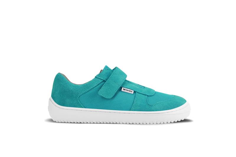 Dětské barefoot tenisky Be Lenka Joy - Turquoise & White.
  barefoot boty dokonale napodobují chůzi naboso, přesně tak, jak to vymyslela příroda  prošitá podešev pro delší životnost  podešev KidsComfort díky svým výstupkům zaručuje dokonalou stabilitu a kontrolu kroku  praktické obouvání díky suchému zipu  lehká nízká obuv s hravou kombinací kůže a textilu  vyjímatelná stélka skvěle odvádějící vlhkost
Výhody barefoot bot:
  ultra flexibilní podrážka  zero drop: pata a špička v jedné rovině pro správné držení těla  prostorná špička pro Vaše prsty  lehká obuv 
Typ obuvi: vycházková obuv