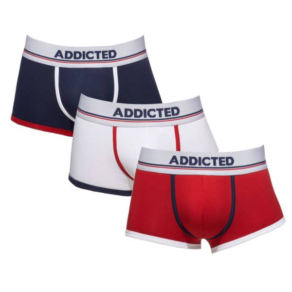 3PACK pánské boxerky Addicted vícebarevné (AD1009P-3COL) S, trenky / trenýrky.
Sexy boxerky pro svůdné muže
Pánské boxerky patří mezi nejoblíbenější druhy spodního prádla, můžeš si je obléct pro každou příležitost, ať už tě čeká rande, pracovní porada nebo extrémní sportovní výkon.
Addicted přináší do pánského šatníku svůdnost
Značka spodního prádla Addicted se specializuje na spodní prádlo pro muže, které ocení nejen muži.