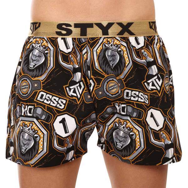 Pánské trenky Styx art / KTV sportovní guma - zlatá guma (BTZ1655) XXL, trenýrky.
Česká značka spodního prádla Styx a bojovník MMA Karlos „Terminátor“ Vémola pro vás vytvořili parádní limitovanou kolekci českých trenek Styx.
Trenky Styx jsou skvělou volbou, pokud máte rádi pohodlné a kvalitní pánské spodní prádlo.
Více se dozvíš v klasických informacích o produktu.