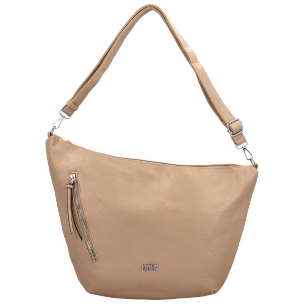 Trendy dámská koženková crossbody kabelka Tabira, taupe.