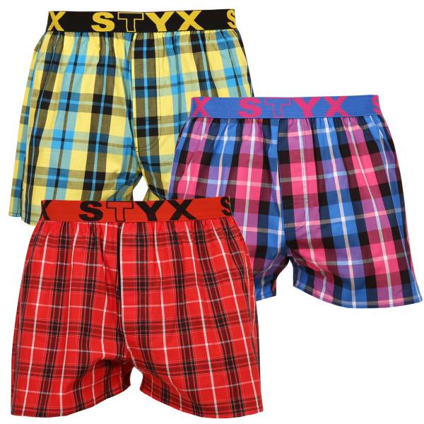 3PACK pánské trenky Styx sportovní guma vícebarevné (B9313233) M, trenýrky.
Barevné bavlněné trenky pro každodenní pohodlí
Pánské trenýrky Styx jsou vyrobeny ze 100% bavlny.
Česká značka Styx nabízí zábavu i prvotřídní kvalitu
Spodní prádlo Styx si oblíbí zejména ti, pro které je důležitá osobitost.