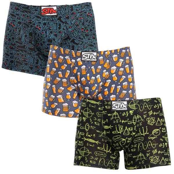 3PACK pánské boxerky Styx long art klasická guma vícebarevné (3F12672) XL, trenky / trenýrky.
Boxerky Styx jsou skvělou volbou, pokud máte rádi pohodlné a kvalitní pánské spodní prádlo.
          
Boxerky Styx s přívlastkem „classic“ jsou vytvořeny z kombinace bavlny, antibakteriálního modalu a elastanu, jsou velice pohodlné na celodenní nošení a aktivity všeho druhu.
     
A jak je to s praním?