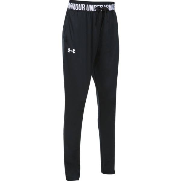 Dívčí tepláky Under Armour Tech Jogger  Black/Black/White  YXS.


	dívčí tepláky z inovativního prodyšného materiálu 
	volný střih Loose pro maximální rozsah pohybu a vzdušnost 
	elastický pas s výrazným designem a utahováním na šňůrku
	boční prostorné kapsy 
	technologie:
	
		Anti-Odor: Brání nežádoucímu růstu bakterií, nepříjemnému zápachu a zachovává oděv stále svěží. 
		UA Tech™: Lehká tkanina s ultra měkkým, přirozeným pocitem pro bezkonkurenční komfort. 
		Moisture Transport System: Technologie vyvinutá značkou Under Armour, díky které oblečení rychleji schne, protože odvádí pot na povrch oděvu. 
		4-Way Stretch: Konstrukce velmi usnadňuje pohyb díky natahování materiálu v příčném i svislém směru. 
	
	
	materiál: 100% polyester 