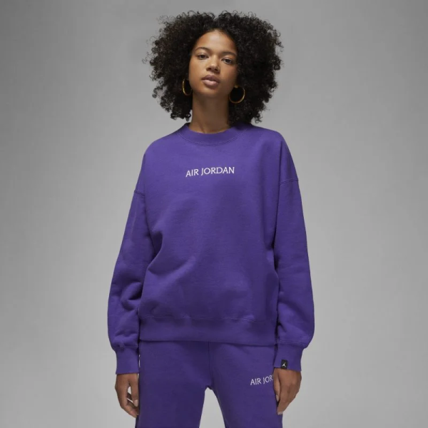 Jordan wmns wordmark fleece crew l.