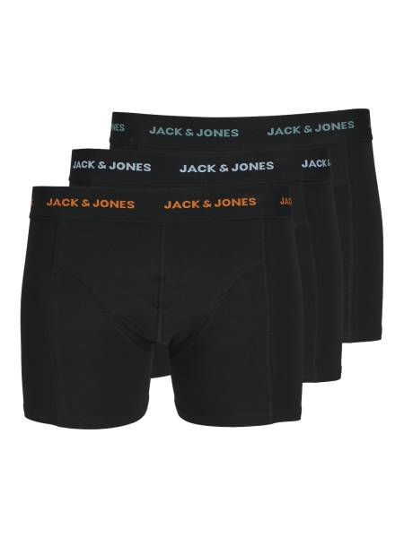 Jack&Jones 3 PACK - pánské boxerky JACMARVIN 12263876 Black S.