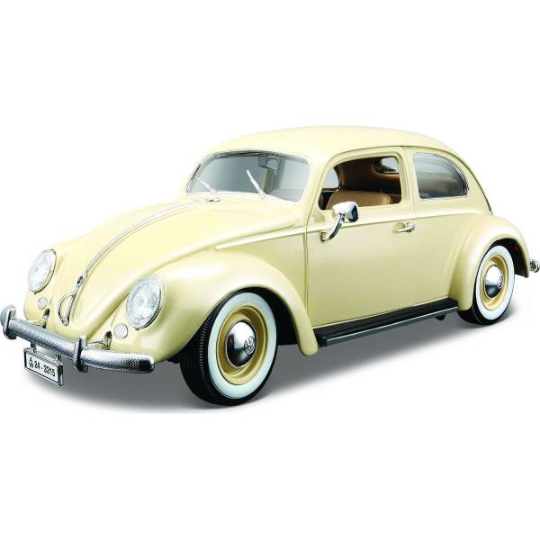 Bburago 1:18 Volkswagen Beetle 1955 Beige.

Tyto modely jsou oblíbené skrze zdařilé detailní zpracování a příznivou cenu.

Skladba a funkčnost:


	karosérie je vyrobena z kovu
	pryžové pneumatiky


Obsah balení:


	model na plastovém podstavci v unikátním balení


Kupte sběratelům model auta Bburago!

Vhodné pro děti od 6 let
Materiál: kov
Měřítko: 1 : 18