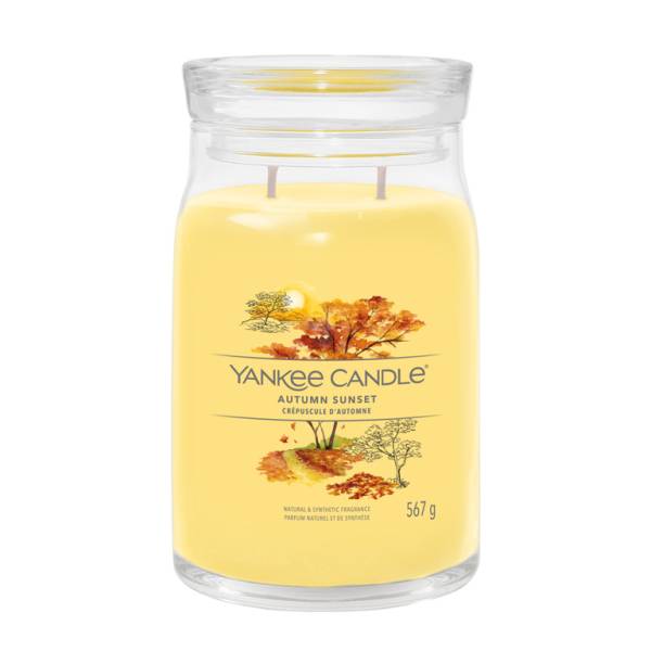 Yankee Candle Aromatická svíčka Signature sklo velké Autumn Sunset 567 g.