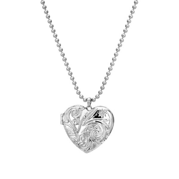 Hot Diamonds Stříbrný srdíčkový náhrdelník s diamantem Memories Heart Locket DP772.