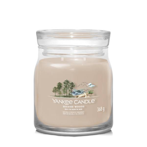 Yankee Candle Aromatická svíčka Signature sklo střední Seaside Woods 368 g.