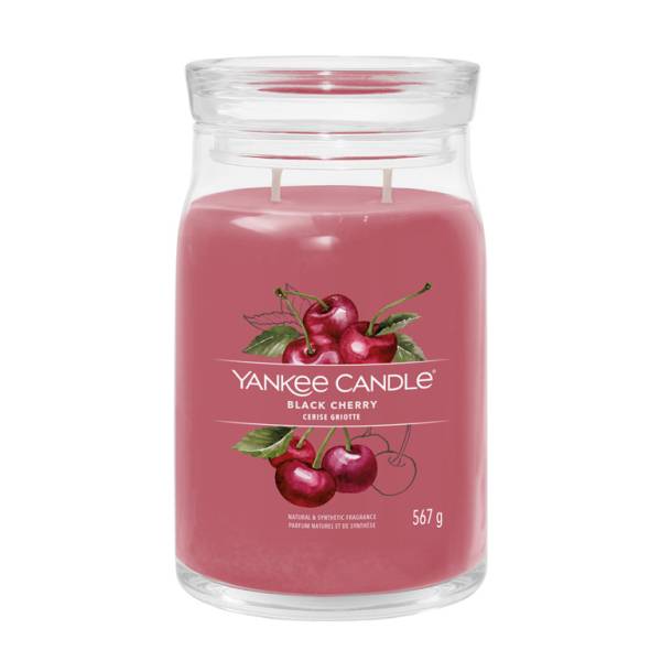 Yankee Candle Aromatická svíčka Signature sklo velké Black Cherry 567 g.