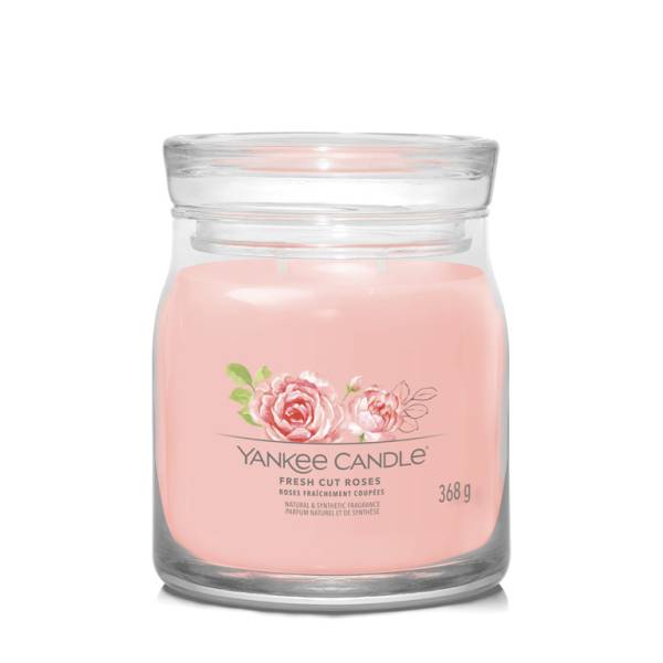 Yankee Candle Aromatická svíčka Signature sklo střední Fresh Cut Roses 368 g.