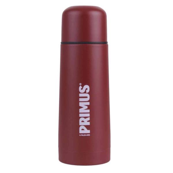 Termoska Primus Vacuum Bottle 0,75 l  Ox Red.


	dvouplášťová vakuová termoska s matnou povrchovou úpravou
	zdrsňující nástřik brání vyklouznutí z rukou 
	odolná a robustní konstrukce lehké hmotnosti 
	ClickClose uzávěr pro maximální izolaci obsahu 
	víčko lze použít jako hrnek 
	objem: 0,75 l
	materiál: nerezová ocel 
	hmotnost: 475 g
	rozměry: 25 x 8,6 cm 


Teplotní parametry po 24 hodinách: 


	Při naplnění obsahu s teplotou 95 °C - cca 50 °C
	Při naplnění obsahu s teplotou 5 °C - cca 16 °C