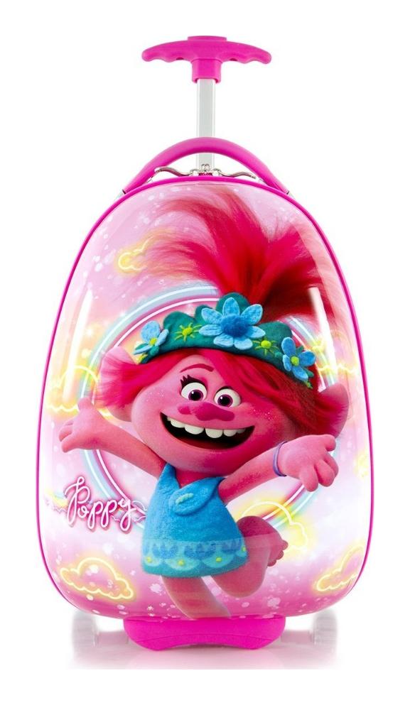 Heys Kids Trolls 2w Pink Odlehčený kufr z odolného materiálu poskytne zázemí malým dobrodruhům během dovolené, na škole v přírodě či při víkendových a školních výletech.

dvě tichá in-line kolečka s kovovými ložisky
odlehčená a speciálně tvarovaná výsuvná rukojeť z hliníku
extra vrstva bezbarvého laku na povrchu chrání potisk a dodá lesk
balicí systém s kompresními popruhy
textilní dělicí přepážka na zip
jemná barevná podšívka
zapínání na dvoucestný zip s očky pro sepnutí malým zámkem (není součástí)
kufr je většinou leteckých společností akceptován jako palubní zavazadlo