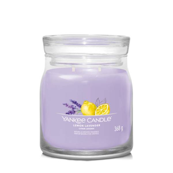 Yankee Candle Aromatická svíčka Signature sklo střední Lemon Lavender 368 g.