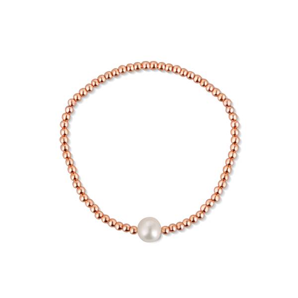 JwL Luxury Pearls Bronzový korálkový náramek s pravou sladkovodní perlou JL0715.