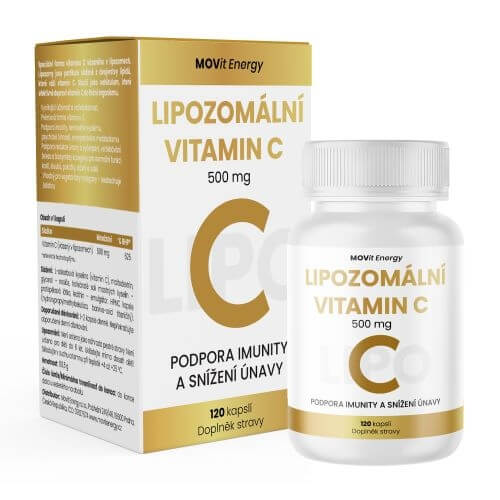 MOVit Energy Lipozomální Vitamin C 500 mg 120 kapslí.