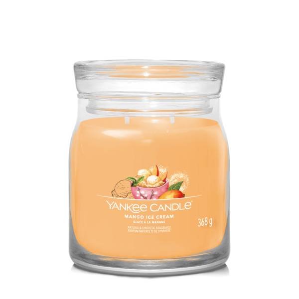 Yankee Candle Aromatická svíčka Signature sklo střední Mango Ice Cream 368 g.