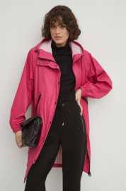 Nepromokavý kabát Medicine dámský, růžová barva, přechodný, oversize.