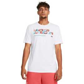 UNDER ARMOUR UA Colorblock Wordmark SS-WHT XL.