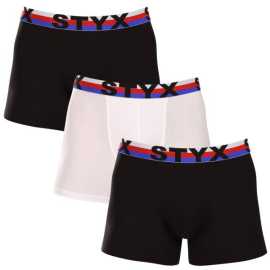 3PACK pánské boxerky Styx long sportovní guma vícebarevné trikolóra (3U19001) XXL, trenky / trenýrky.
Sportovní boxerky Styx pro dokonalé pohodlí
Pánské boxerky Styx patří k našim nejprodávanějším produktům a my se tomu rozhodně nedivíme.
V tomto balení získáš za skvělou cenu hned 3 povedené kousky, takže se ti nestane, že bys na další zápas neměl co na sebe.
Spodní prádlo Styx pro stylové muže
Česká značka spodního prádla Styx patří k těm nejoblíbenějším, což nás těší taky proto, že patří k našim privátním značkám.