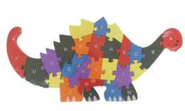 Vzdělávací dřevěné puzzle dinosaurus var.2