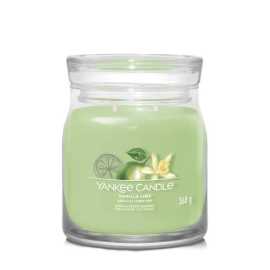 Yankee Candle Aromatická svíčka Signature sklo střední Vanilla Lime 368 g.