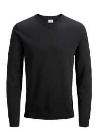 Jack&Jones Pánský svetr JJEBASIC 12137194 12137194 Black M.