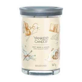 Yankee Candle Aromatická svíčka Signature tumbler velký Soft Wool & Amber 567 g.