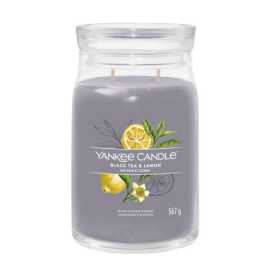 Yankee Candle Aromatická svíčka Signature sklo velké Black Tea & Lemon 567 g.