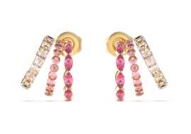 Guess Dámské pozlacené náušnice Crazy Earrings JUBE03307JWYGPKT/U.